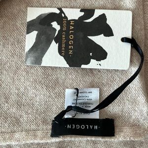 Halogen Oatmeal 100% Cashmere Scarf New